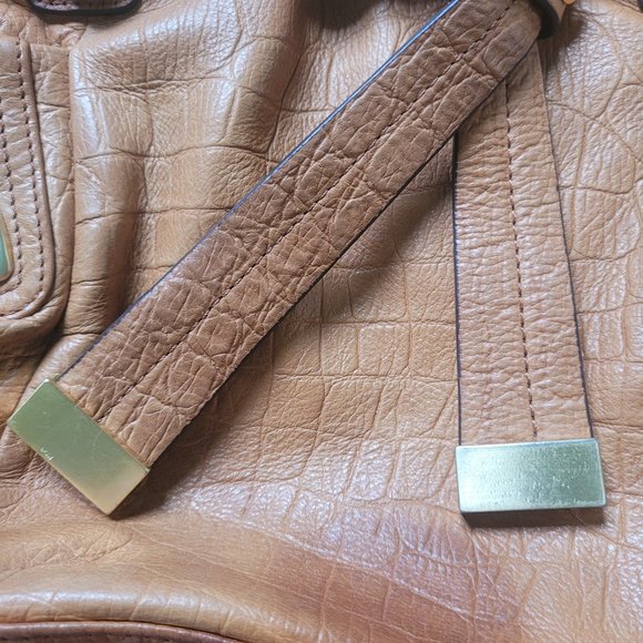 100pc Leather Embossed Croc "Eden" Bag, B. Makowsky - Picture 10 of 11